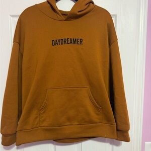 Blush Mark Casual Tan Hoodie Sweatshirt Kangaroo Pocket Women’s Large